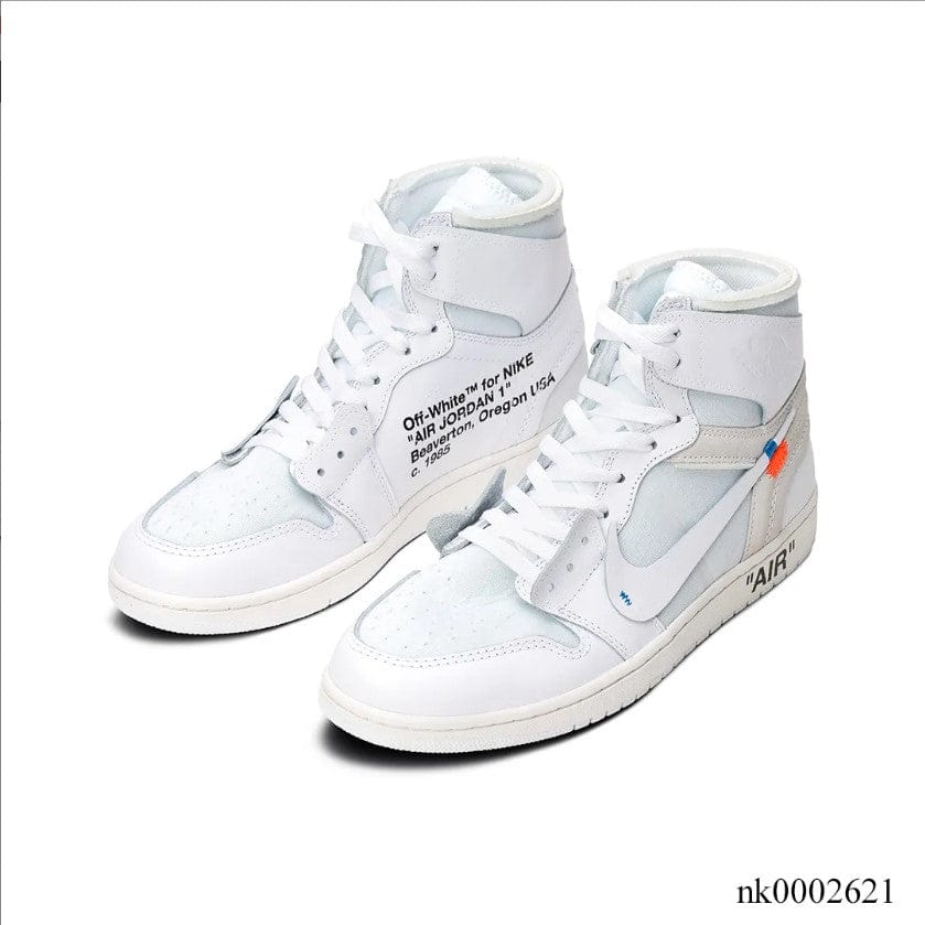 OFF-WHITE x Air Jordan 1 High White Shoes Sneakers - Image 3