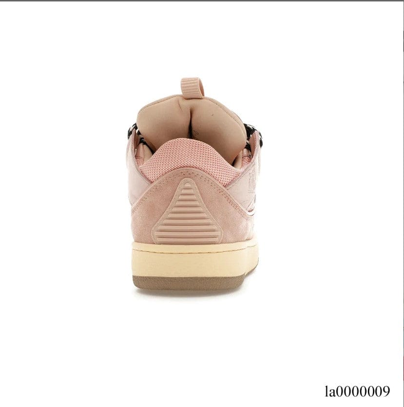 Lanvin Leather Curb Pink Gum Shoes Sneakers – la0000009 - Image 4