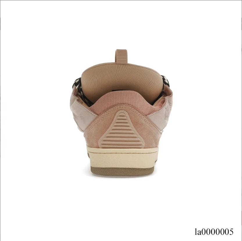 Lanvin Leather Curb Pink Shoes Sneakers – la0000005 - Image 4
