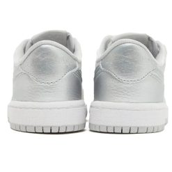Alternative view of AJ 1 Low OG Metallic Silver Shoes Sneakers