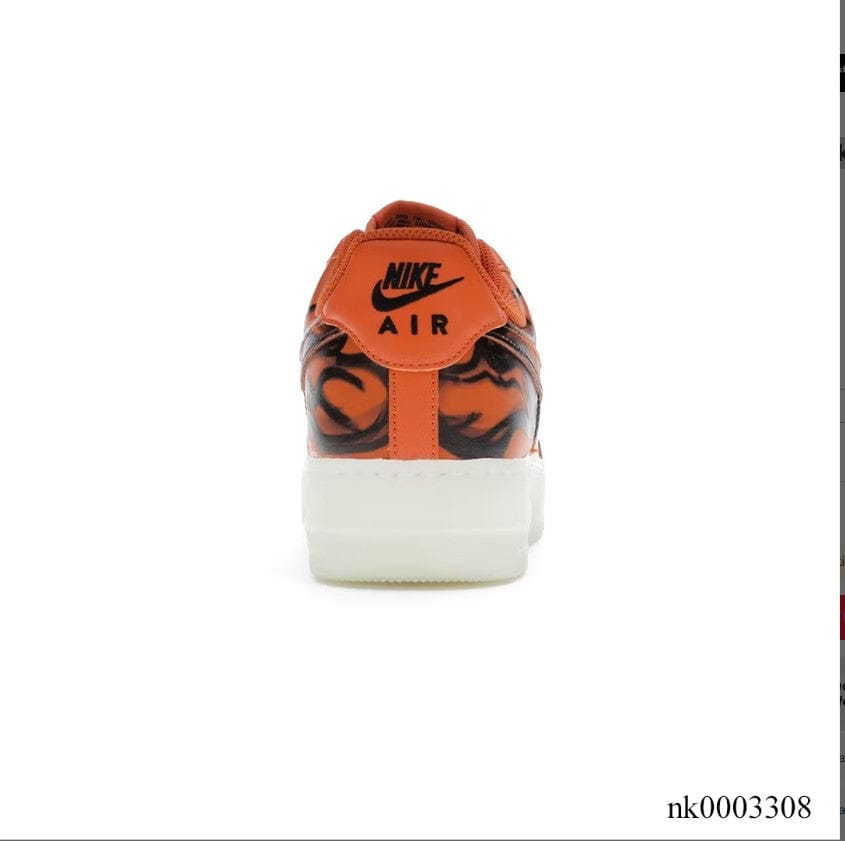 Air Force 1 Orange Skeleton Shoes Sneakers - Image 3