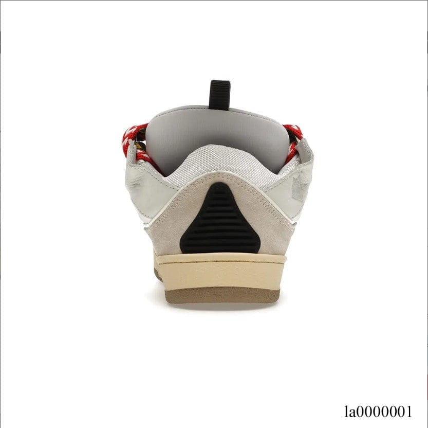 Lanvin Leather Curb White Ivory Shoes Sneakers - Image 4