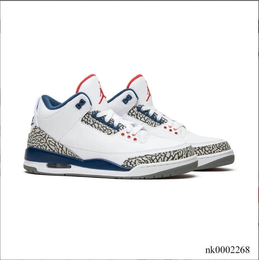 Alternative view of Air Jordan 3 Retro True Blue Shoes Sneakers