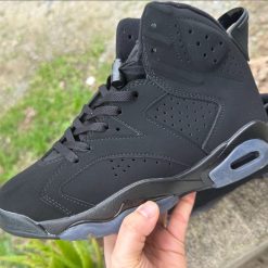 Alternative view of Air Jordan 6 Triple Black Shoes Sneakers