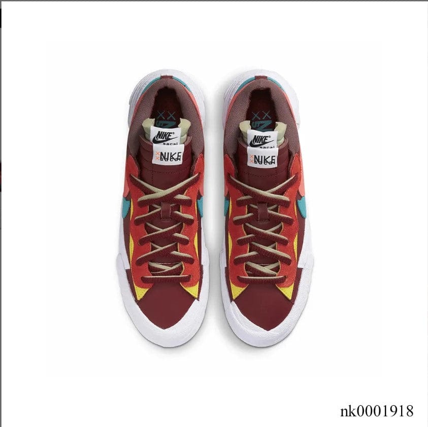 Alternative view of Sacai x KAWS x Blazer Low Team Red Shoes Sneakers