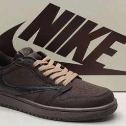 Alternative view of Travis Scott x AJ1 Low “Velvet Brown” Shoes Sneakers