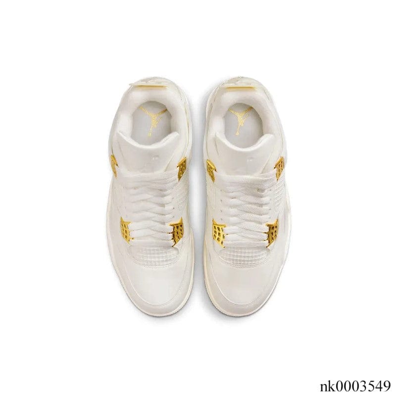 Air Jordan 4 Sail Metallic Gold Shoes Sneakers - Image 4