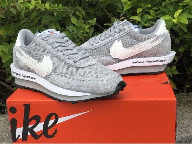 Fragment x Sacai x LDWaffle Light Smoke Grey Shoes Sneakers - Image 2