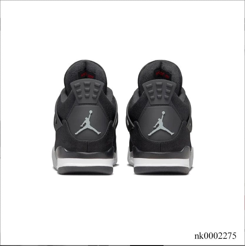 Air Jordan 4 Retro Black Canvas Shoes Sneakers - Image 5