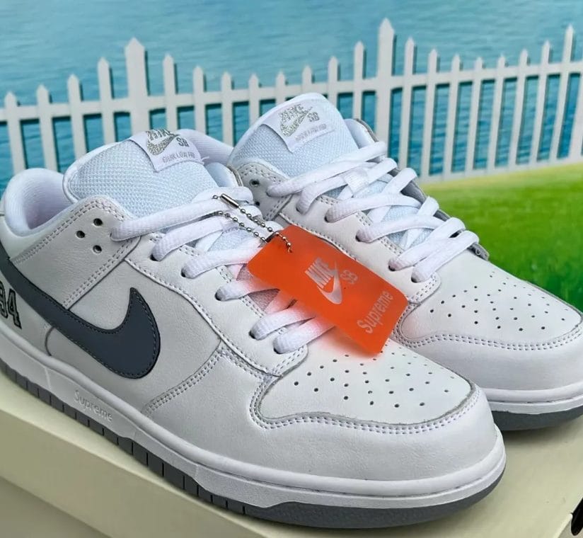 SUP x Dunk Low SB White Shoes Sneakers - Image 2