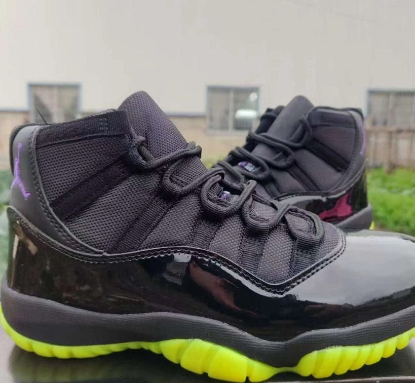 Air Jordan 11 BlackBarely Volt Shoes Sneakers - Image 2