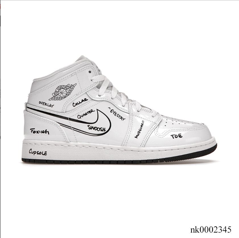 Air Jordan 1 Mid Schematic Shoes Sneakers - Image 2