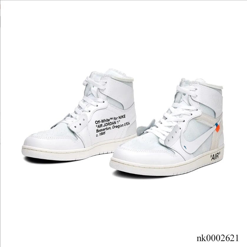 OFF-WHITE x Air Jordan 1 High White Shoes Sneakers - Image 4