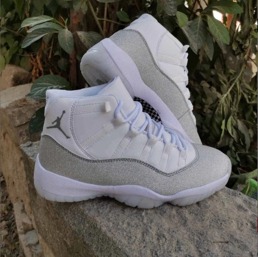 Air Jordan 11 Retro White Metallic Silver (W) Shoes Sneakers - Image 4