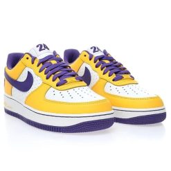 Alternative view of Kobe Bryant x AF 1 Low White Purple Yellow Shoes Sneaker