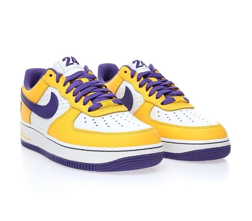 Kobe Bryant x AF 1 Low White Purple Yellow Shoes Sneaker - Image 2