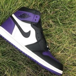 Alternative view of Air Jordan 1 Retro High Court Purple Shoes Sneakers
