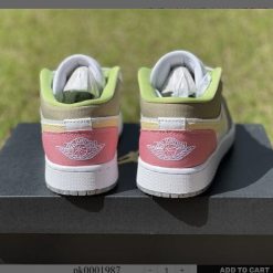 Alternative view of Air Jordan 1 Low Pastel Grind Vivid Green Shoes Sneakers