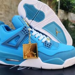 Alternative view of Air Jordan 4 UCLA Bruins PE Shoes Sneakers