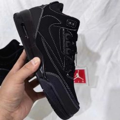 Alternative view of Travis Scott x AJ 3 Black Cat Shoes Sneakers