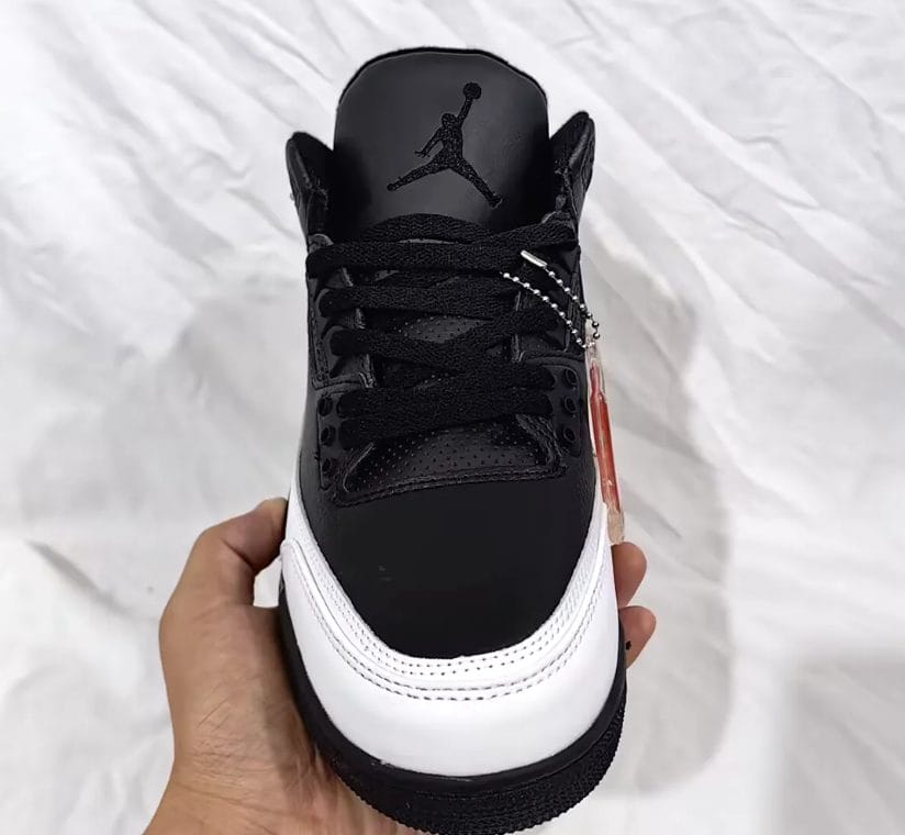 Fragment x AJ 3 Black White Sample Shoes Sneakers - Image 4
