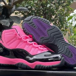 Alternative view of Air Jordan 11 Black Pink Shoes Sneakers