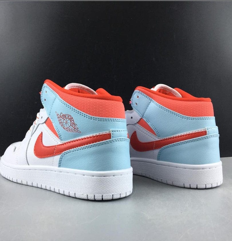 Air Jordan 1 Mid White Topaz Mist (GS) Shoes Sneakers - Image 10