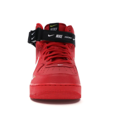 Alternative view of Air Force 1 Mid Utility University Red Shoes Sneakers