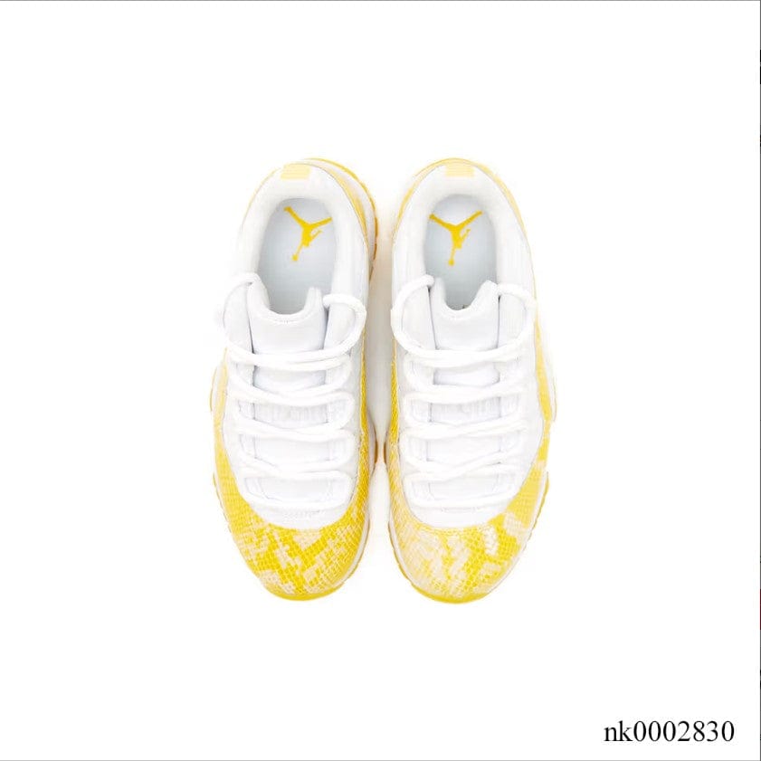 Alternative view of Air Jordan 11 Retro Low Tour Yellow Snakeskin Shoes Sneakers