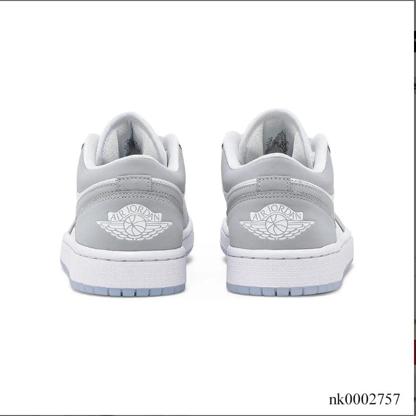 Alternative view of Air Jordan 1 Low White Wolf Grey Shoes Sneakers