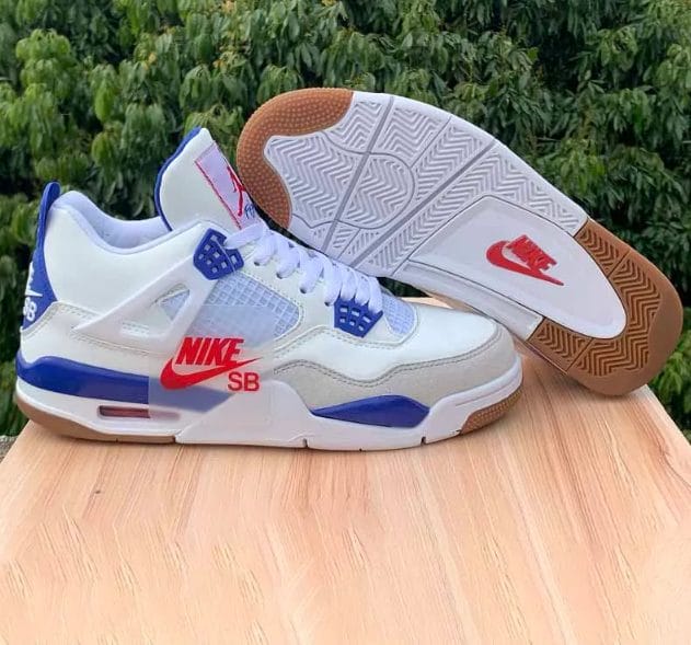 SB x AJ 4 Sapphire Blue Shoes Sneakers - Image 3