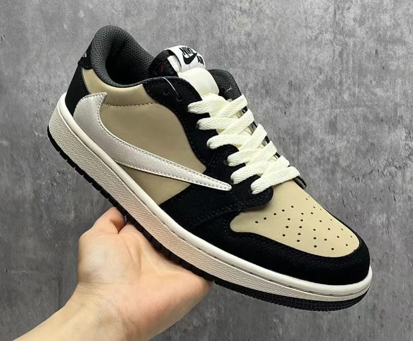 Travis Scott x AJ 1 Low OG Pale Vanilla Shoes Sneakers - Image 3