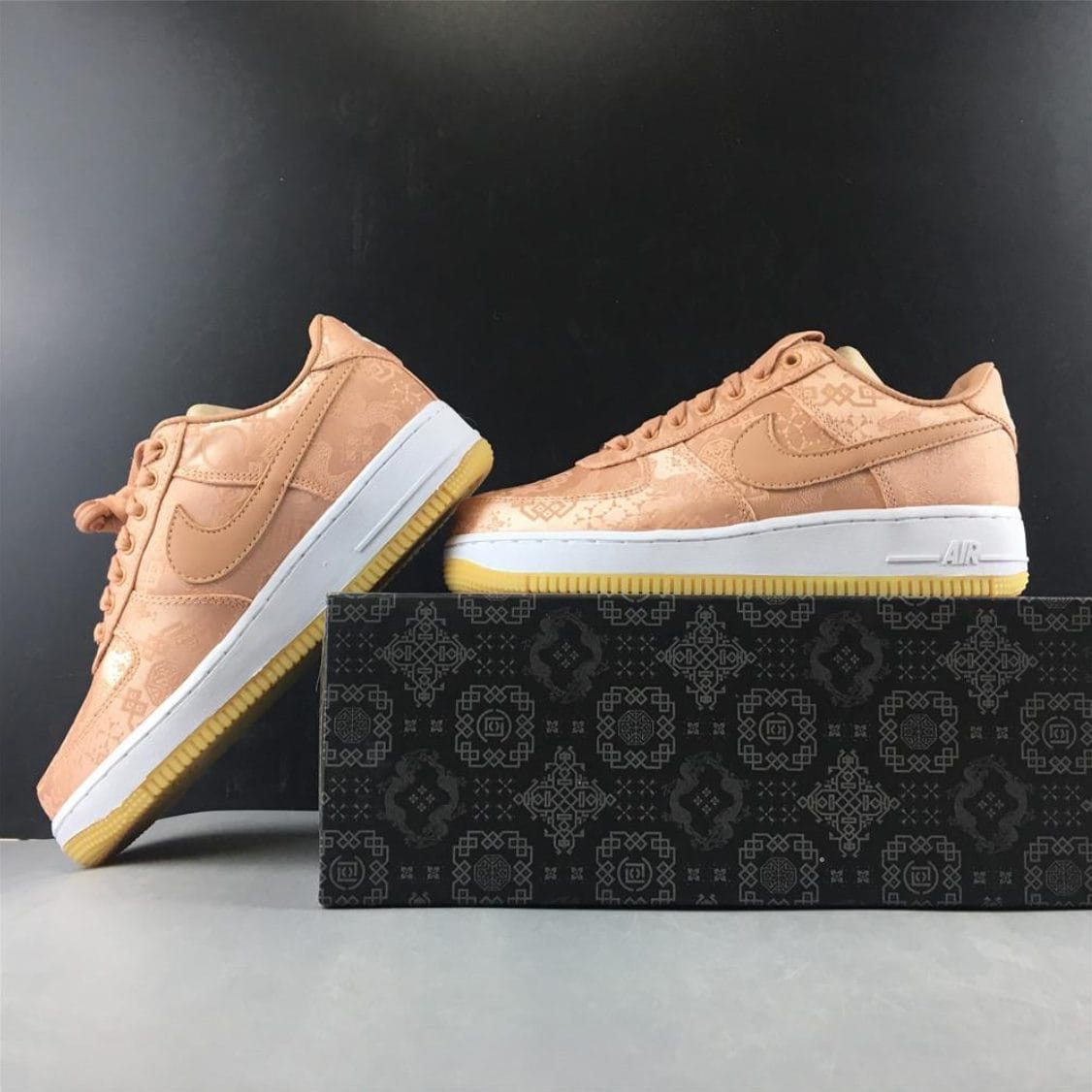 Air Jordan 1 Low Clot Rose Gold Silk Shoes Sneakers - Image 5