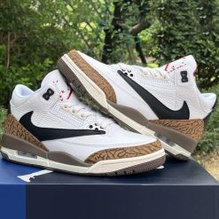 Alternative view of Air Jordan 3 x Travis Scott Palomino Shoes Sneakers