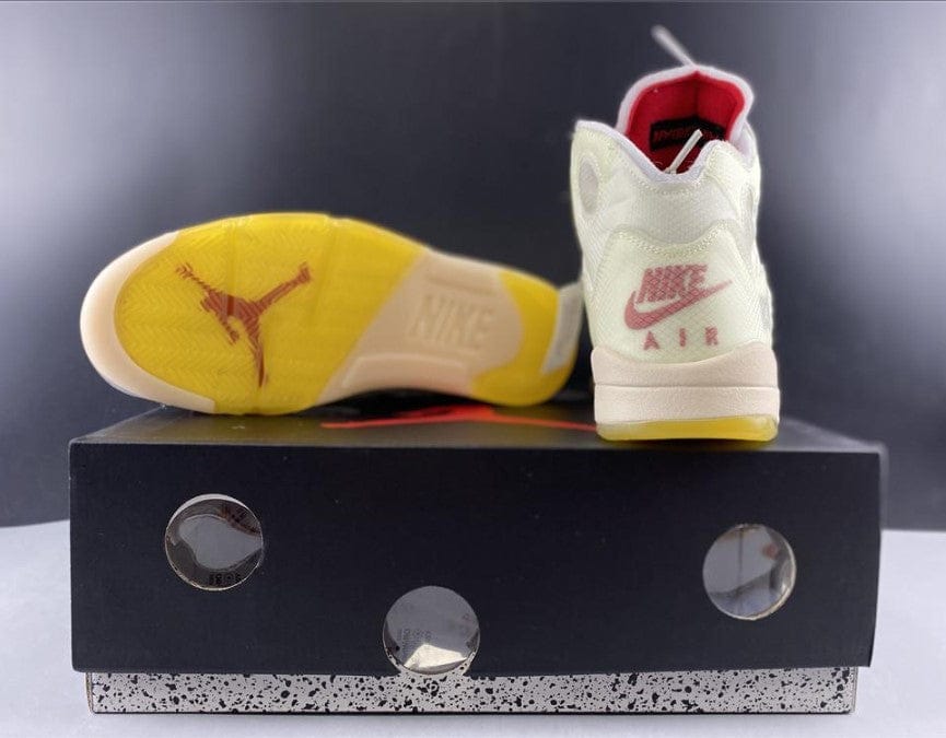 Air Jordan 5 Retro OW Sail Shoes Sneakers - Image 3