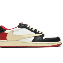 Travis Scott x AJ 1 Low Red Black Custom Shoes Sneakers