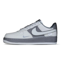Alternative view of Air Force 1 Double White Grey Shadow Shoes Sneakers