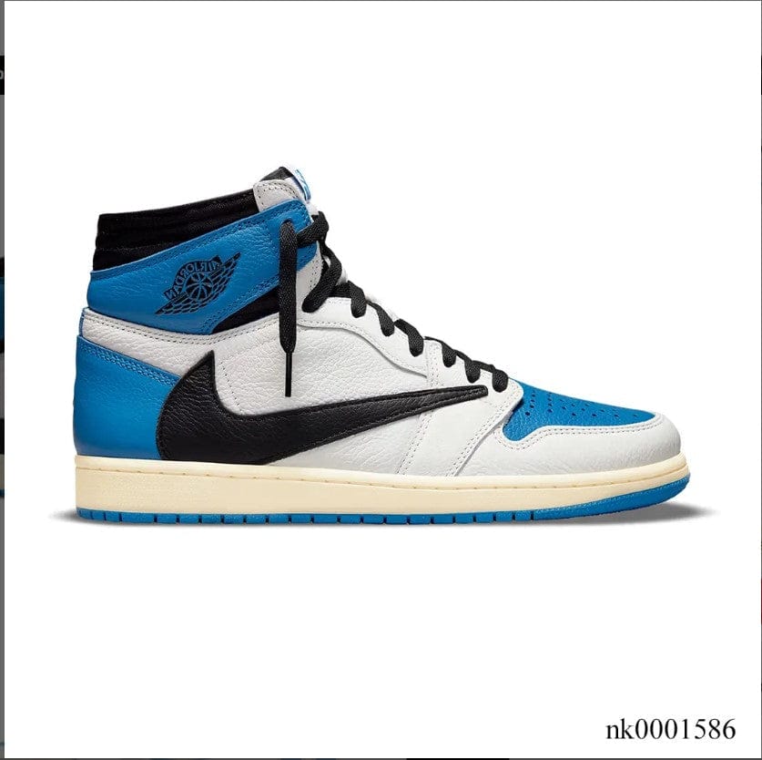 Travis Scott x Fragment x AJ 1 High “Military Blue” Shoes Sneakers - Image 14