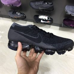 Alternative view of Air VaporMax Flyknit Black Dark Grey Shoes Sneakers