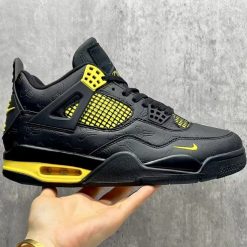 Alternative view of Nigel Sylvester x Kobe Bryant x Air Jordan 4 Thunder Shoes Sneakers