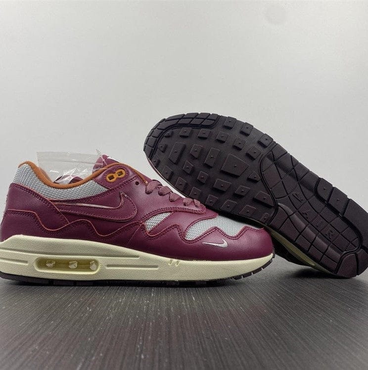 Alternative view of Patta x Air Max 1 Rush Maroon Shoes Sneakers