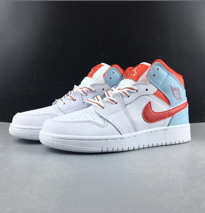 Air Jordan 1 Mid White Topaz Mist (GS) Shoes Sneakers - Image 11