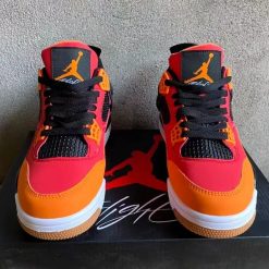 Alternative view of Air Jordan 4 Fire Red Starfish Shoes Sneakers