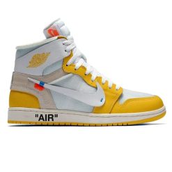 OFF-WHITE x Air Jordan 1 High OG Canary Shoes Sneakers