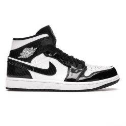 Alternative view of Air Jordan 1 Mid Carbon Fiber Shoes Sneakers