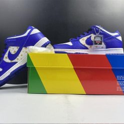 Alternative view of SB Dunk Low White Blue x Supreme Shoes Sneakers