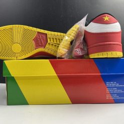 Alternative view of SB Dunk Low White Red Yellow Shoes Sneakers