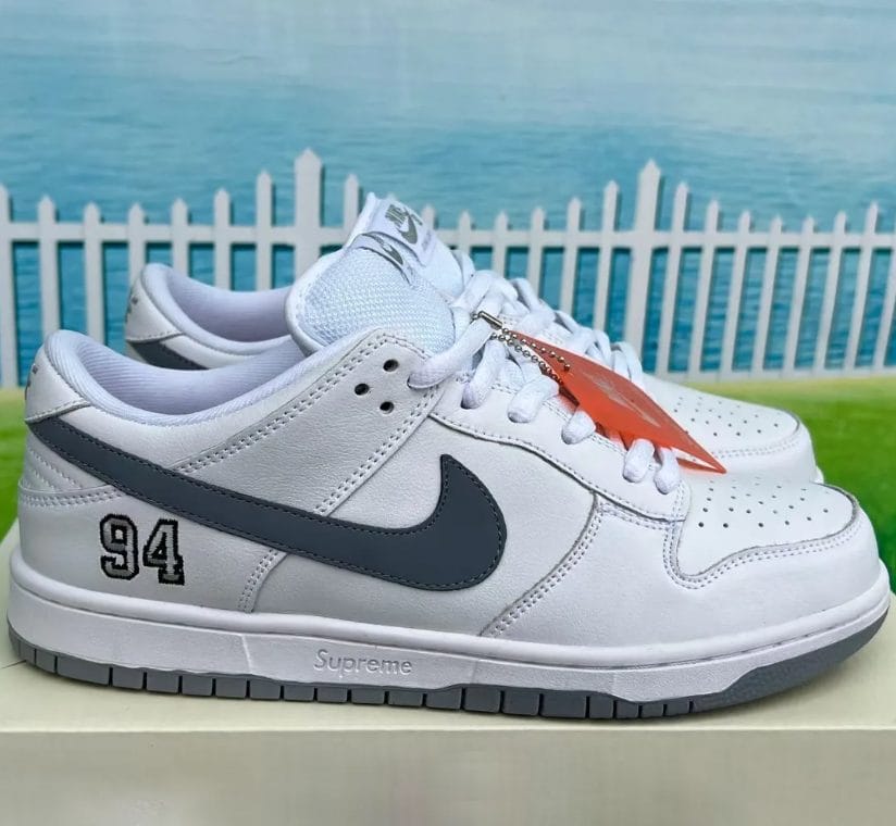 SUP x Dunk Low SB White Shoes Sneakers - Image 3