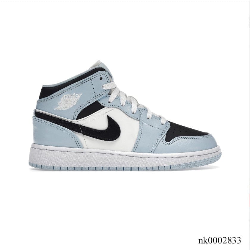 Alternative view of Air Jordan 1 Mid Ice Blue Shoes Sneakers