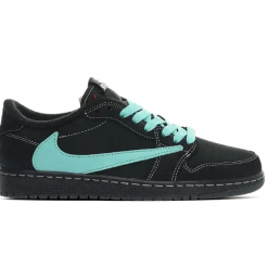 Travis Scott x AJ 1 Low Tiffany Black Phantom Shoes Sneakers